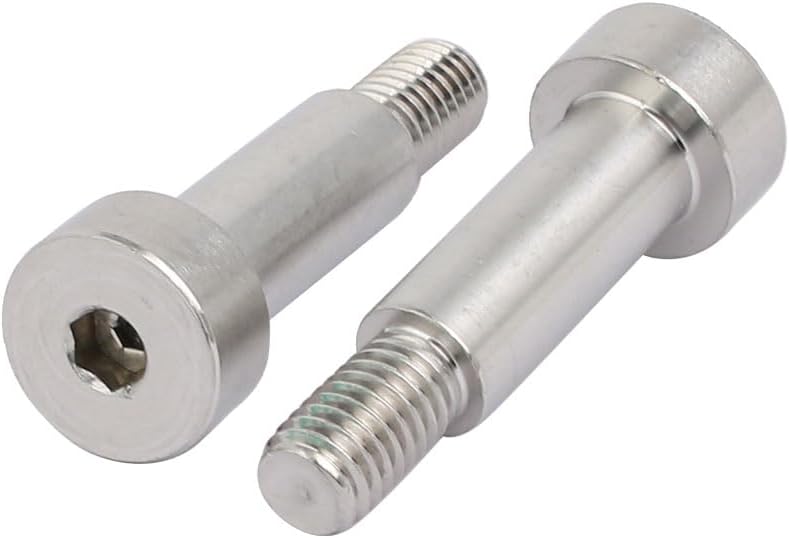 uxcell 304 Stainless Steel Hex Socket Shoulder Bolt 10mm Shoulder Dia 25mm Shoulder Length M8 Thread 5pcs