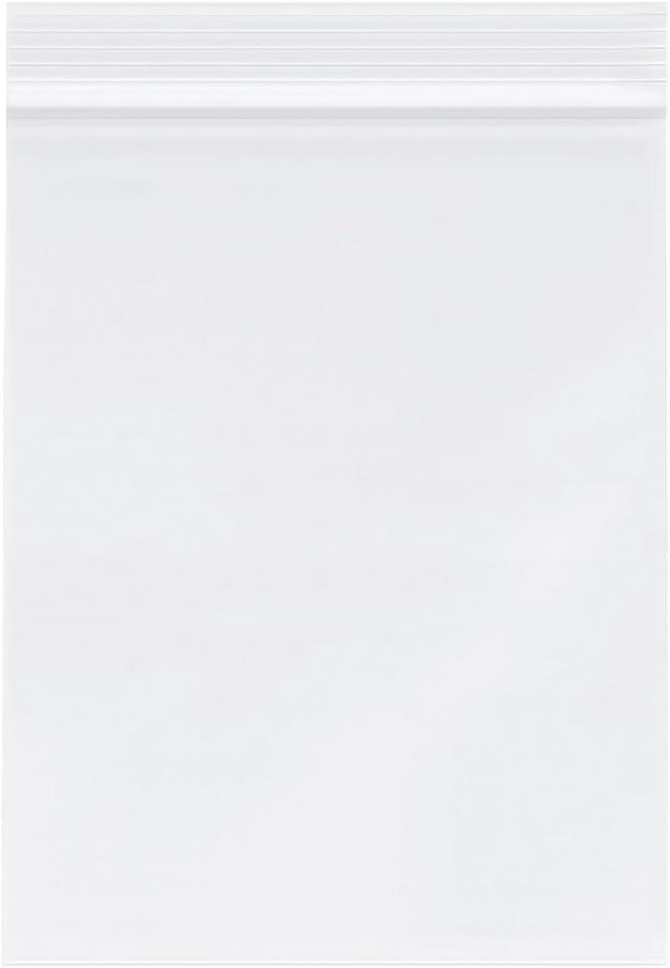 100 Pack 13 x 18 In Resealable Poly Bags Clear Plastic Zip Seal Bag