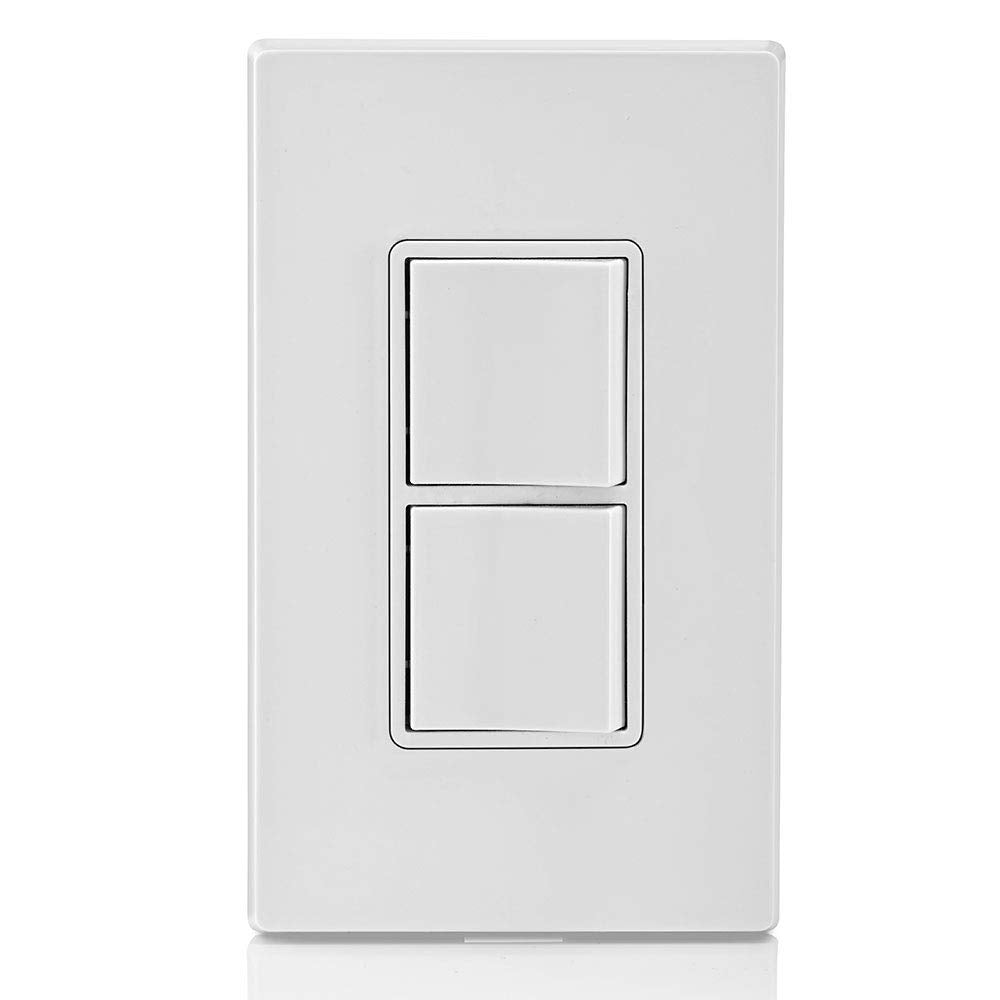 Leviton 15 Amp, 120/277 Volt, Decora Single-Pole, AC Combination Switch, Commercial Grade, Grounding, 5634-W, White