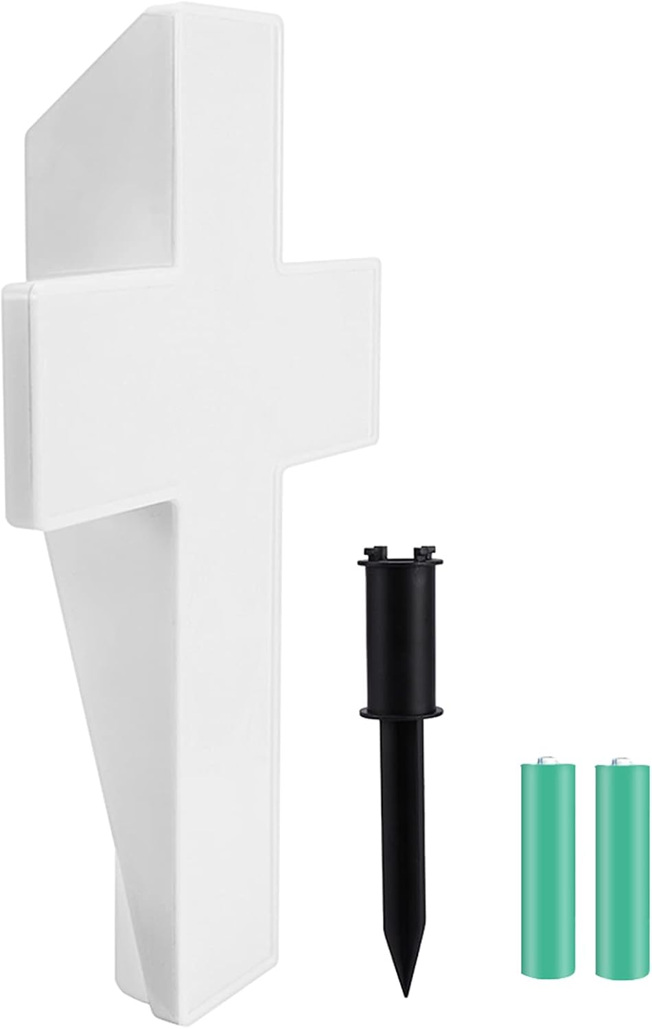 Solar Cross for Cemetery Grave, Lighted Memorial Garden Stake