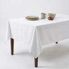 Tablecloth Cotton Tabletop 60x102 (8-10 Seats) White