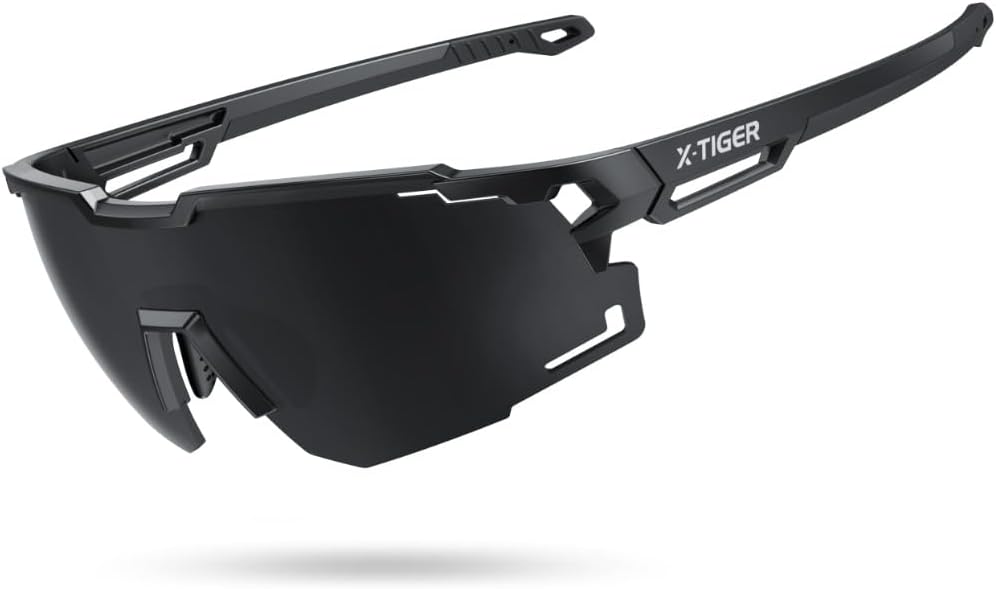 Polarized Sports Sunglasses for Men Women 22g Ultra-Light Glasses | UV400 Protection, Adjustable Silicone Nose Pads &