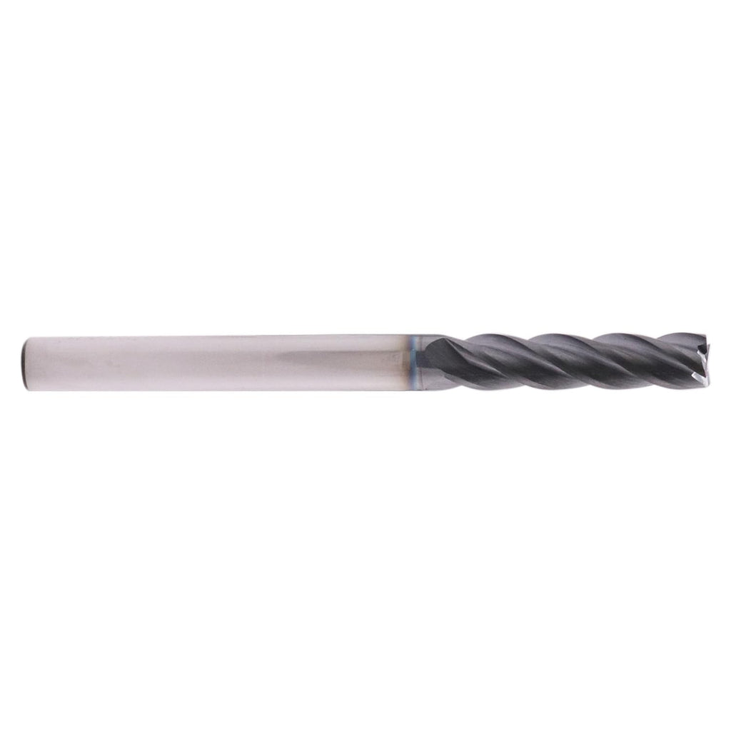 1/4" 4 Flute Solid Carbide Long Square End Mill, 3" OAL, AlTiN Coated