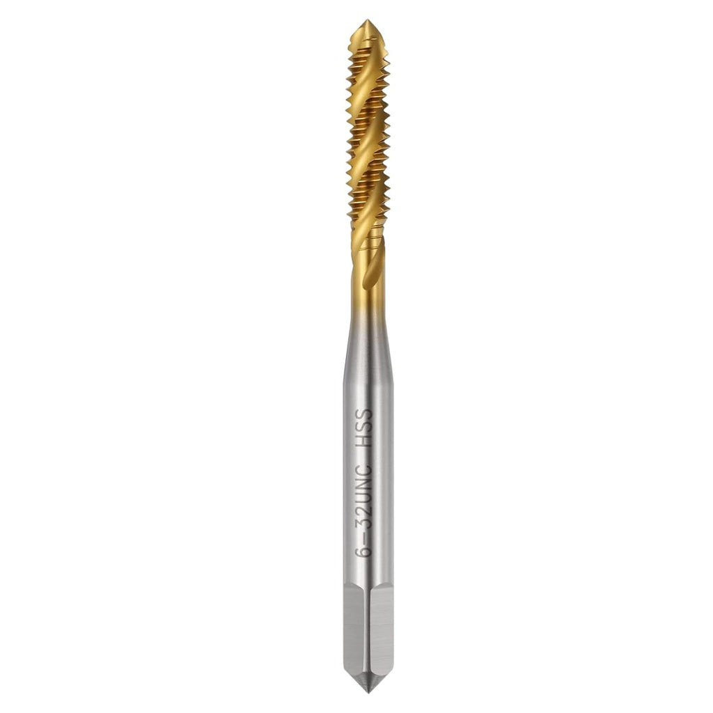 6-32 UNC Spiral Flute Thread Tap M2 High Speed Steel Titanium
