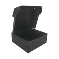 50 Pack 5x5x2'' Small Shipping Boxes, Cardboard Corrugated Mailers, Black (M552-E-B)