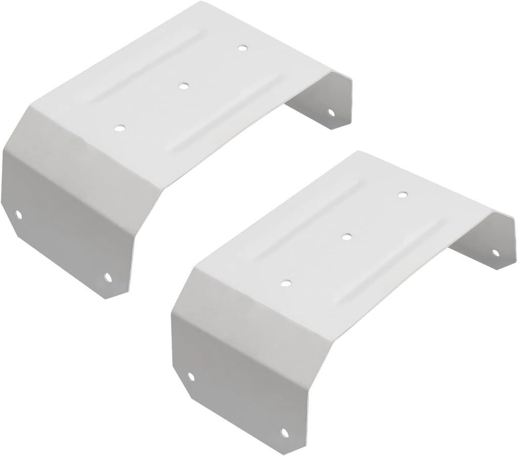 Downspout Adapter Gutter Pipe Clip Hidden Bracket 3x4 White Set of 2
