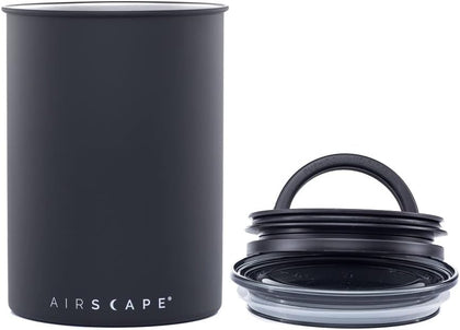 AirScape by Planetary Design | Airless Coffee Storage | 500g | Matte Black | Container | US Patented Inner Plunger