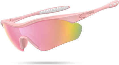 22g Polarized Sports Sunglasses - Lightweight UV400 Protection Men Women Sun Glasses for Running Baseball