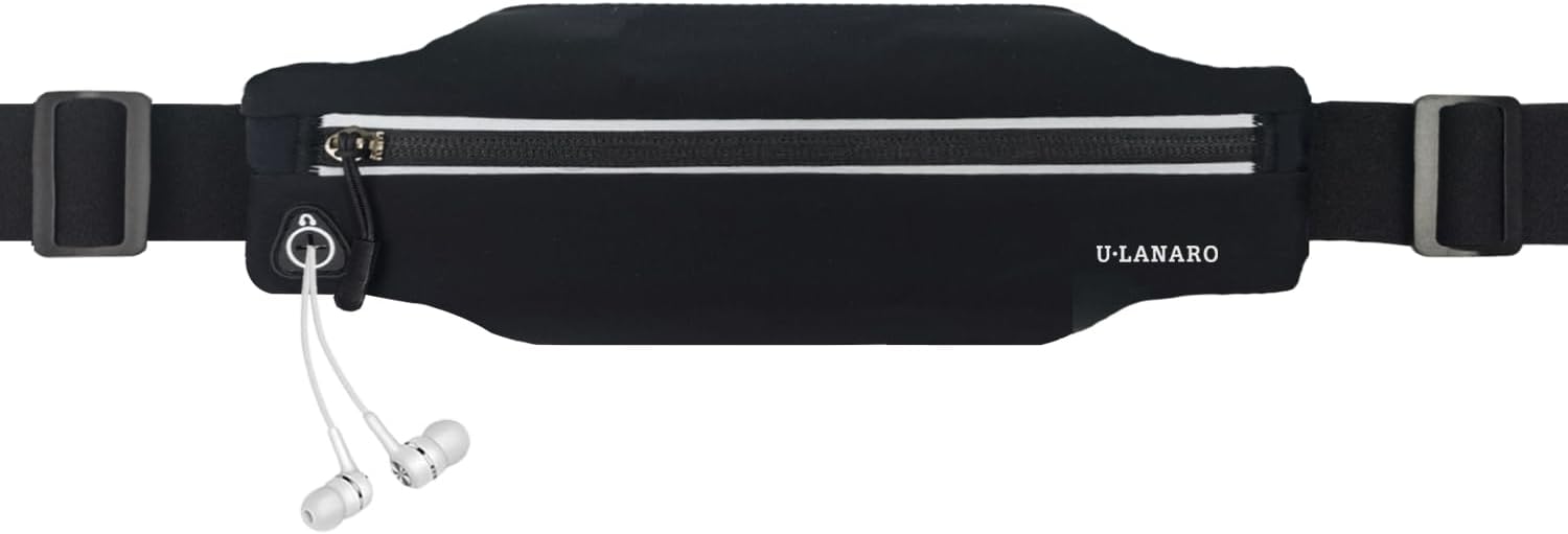 Slim Running Belt Fanny Pack for Men Women, Running Phone Holder Runners Pouch Waist Pack for Workout, Money Belt
