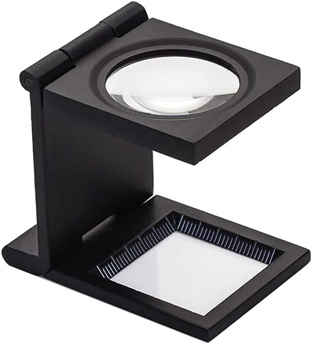 10X Pocket Magnifying Glass Three-Folding Magnifier Small Loupe | 28MM zinc alloy mini magnifying glass with scale