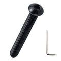 3/8-16 x 3 Stainless Button Socket Cap Head Screws 10 Pcs, 18-8 (304) Stainless Steel, Allen Hex Drive Button Head, Full Thread, Black Oxide Coated, Fayeploo (with Hex Wrench)