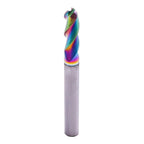 1/4" 3 Flute 37° Helix Solid Carbide Ball Nose End Mill, DLC Coated
