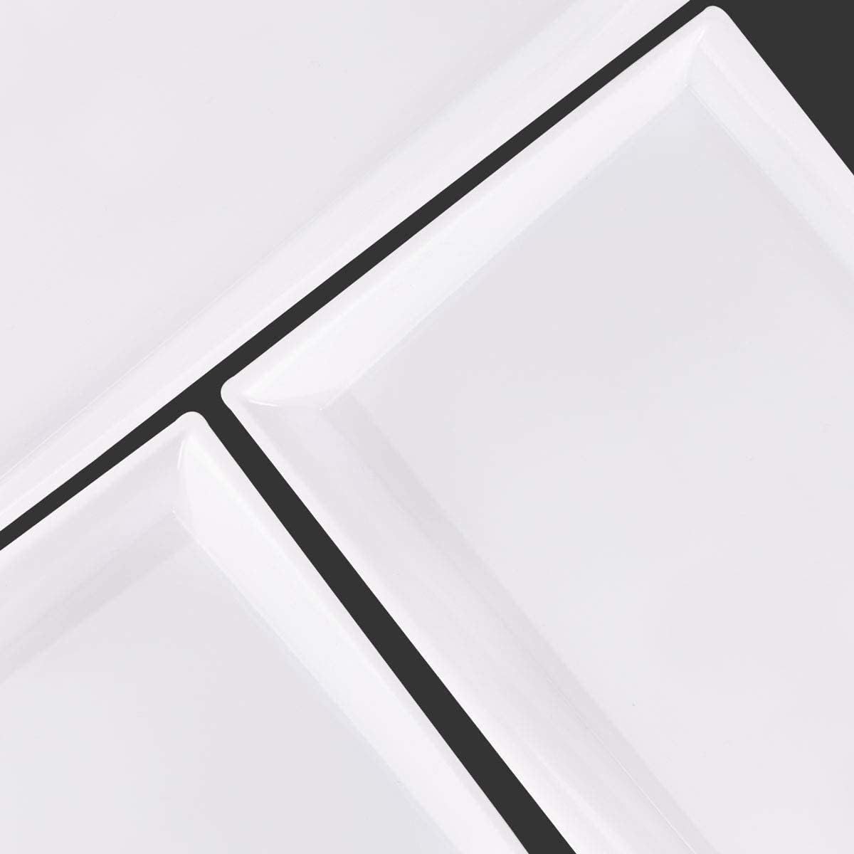 12 Pack White Plastic Serving Trays and Platters for Wedding