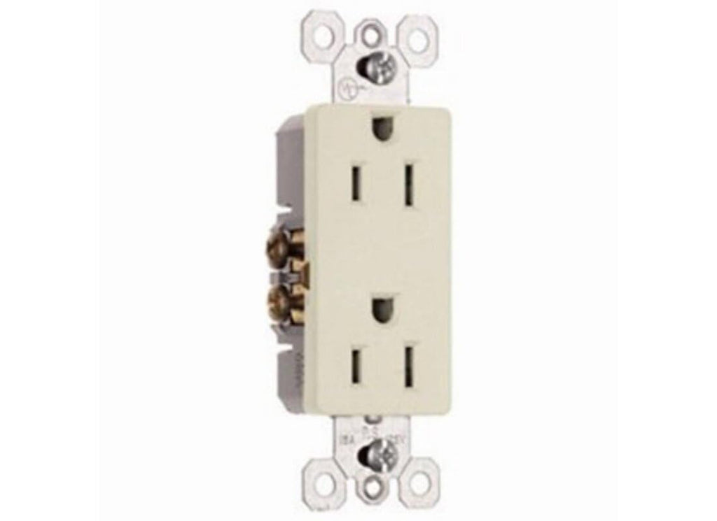 Legrand radiant 15 Amp Decorator Duplex Outlet Light Almond 10 Pack