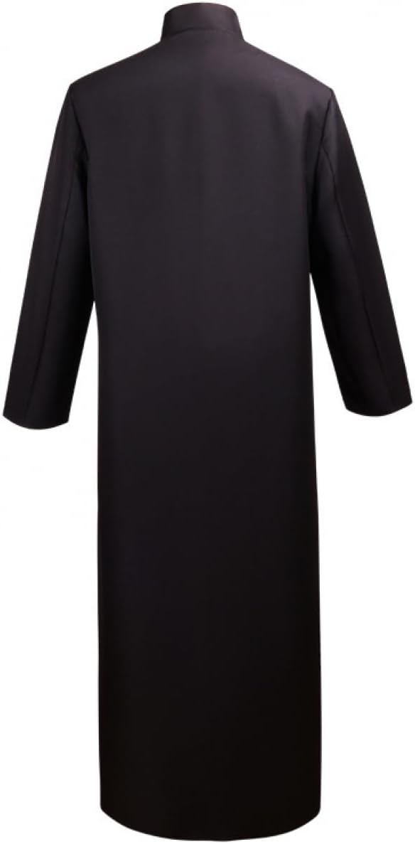 Men's Clergy Cassock Church Minister robe vestment for Pastor Halloween Costume Outfit