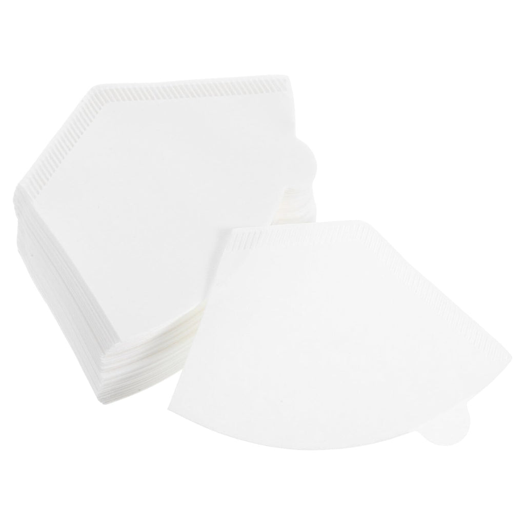 100pcs Fan Shaped Coffee Filter Paper Cone for Drip Coffee