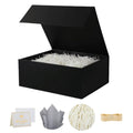 1 Pcs Black Gift Box 9.5x6x3 Inch with Magnetic Lid