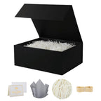 1 Pcs Black Gift Box 9.5x6x3 Inch with Magnetic Lid