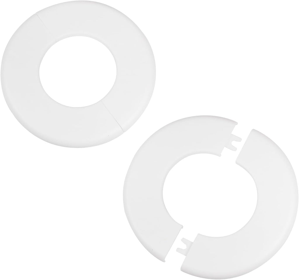 2Pcs Self-Adhesive Split Flange for 2.5" Pipe, ABS Round Escutcheon Plate