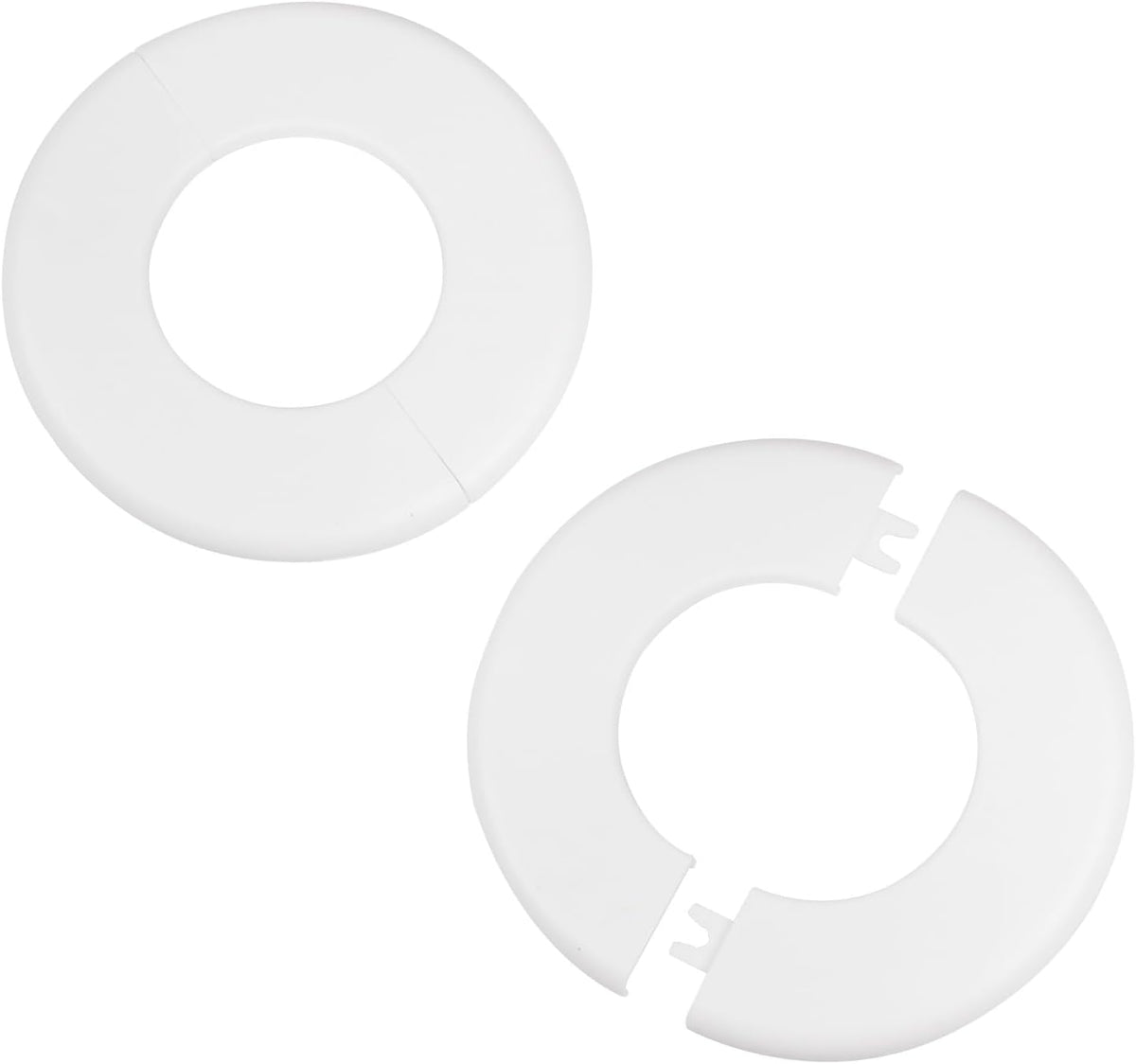 2Pcs Self-Adhesive Split Flange for 2.5" Pipe, ABS Round Escutcheon Plate