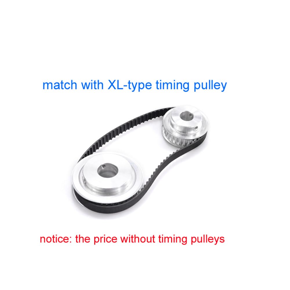 210XL Rubber Pulley XL Timing Belt Close Loop Synchronous Belt 1/5" Pitch 10mm Width Extra Light (210XL)