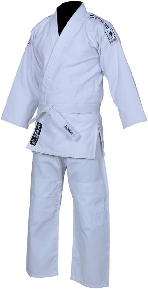 Judo Gi for Adults & Kids | Cotton Grain Weave Uniform with Free Belt | Reinforced Training & Competition
