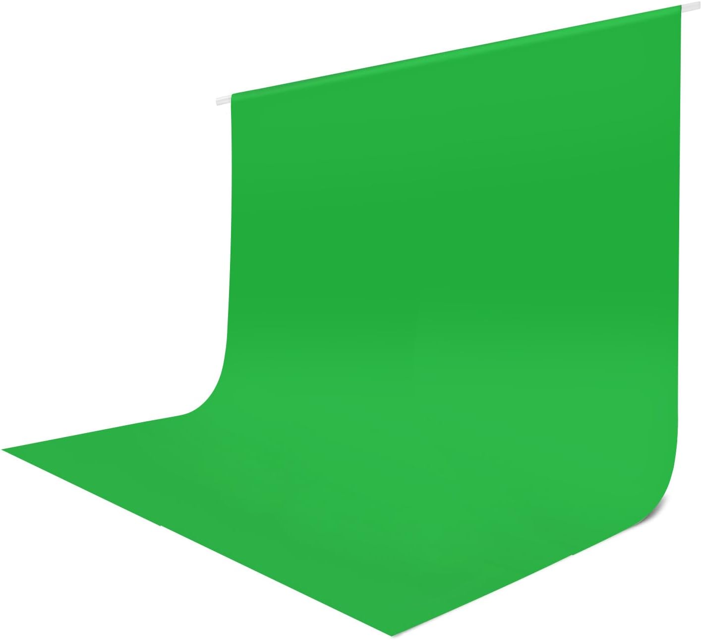 Green Screen Backdrop 10x10 ft, Chromakey Background Fabric | Thick Polyester Greenscreen Curtain, for Photography