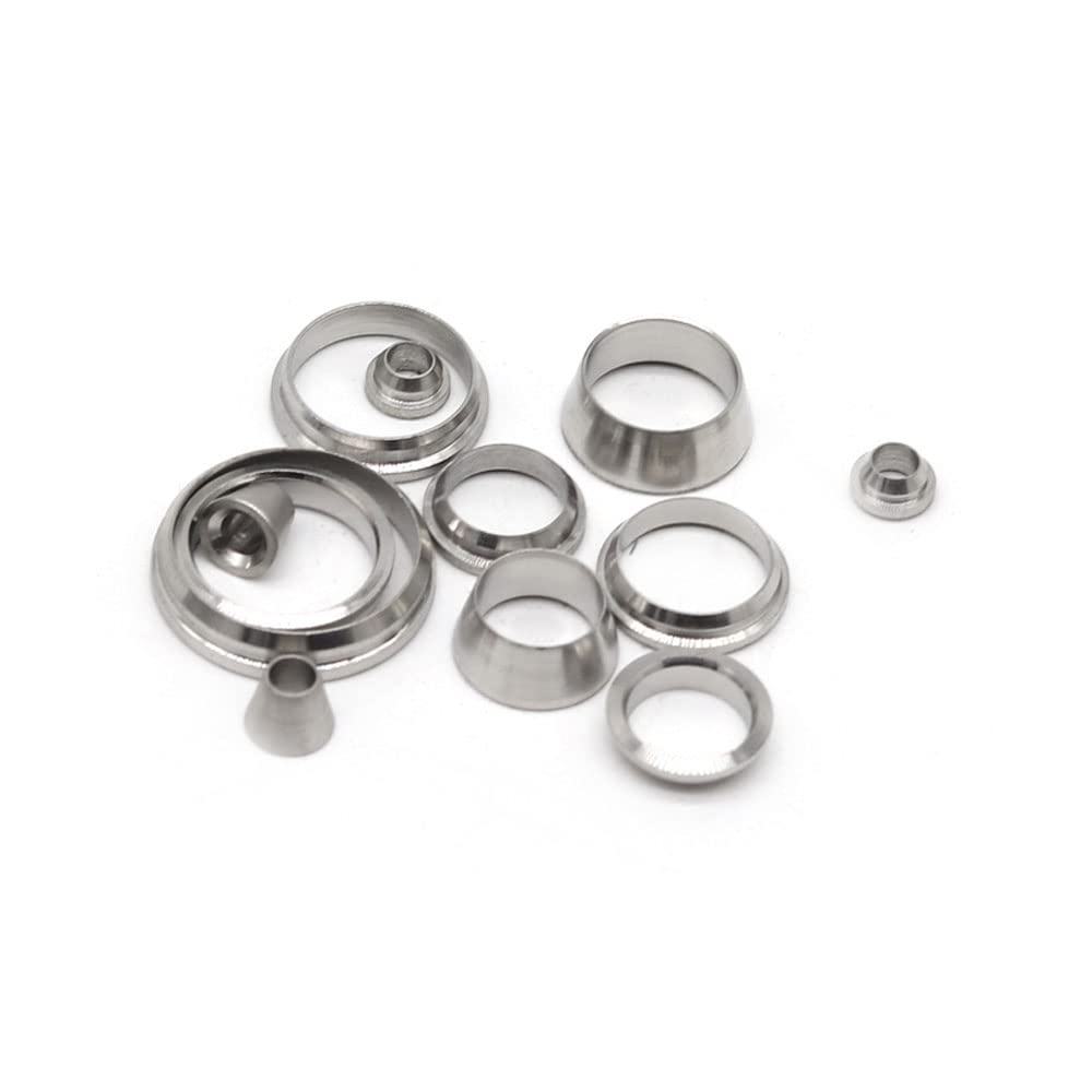 Yoebor Stainless Steel 304 Compression Ferrule 1/2" OD Sleeve Ring 10 Pairs