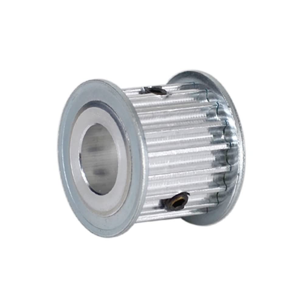 5M 19T Timing Pulley 5mm Pitch 6.35mm Bore 16mm Tooth Width Aluminum Synchronous Wheel Without Step for 15mm Width Belt (5M 19T; Tooth Width:16mm, bore:6.35mm, 1)