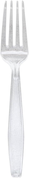 U2020C 7" PS Extra-Heavy Weight Disposable Fork, Clear (Pack of 1000)