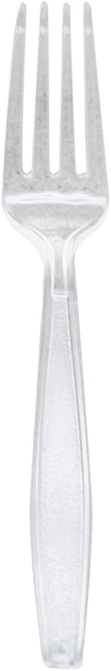 U2020C 7" PS Extra-Heavy Weight Disposable Fork, Clear (Pack of 1000)