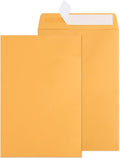 6x9 Catalog Envelopes 300 Pack Small Envelopes Brown Kraft Self Seal Security Mailing Envelopes for Documents, Cards