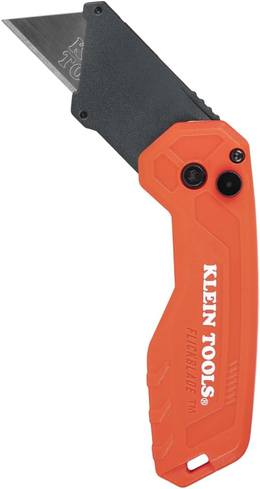 44307 FLICKBLADE Folding Utility Knife, Subcompact Design with Quick-Change Triple-Ground Carbon Steel Blade, Dual