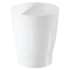 Small Round Plastic Bathroom Trash Can, White