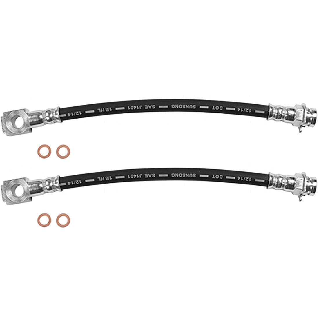 2X Rear Outer Brake Lines, Hydraulic Brake Hoses for Chevrolet Blazer