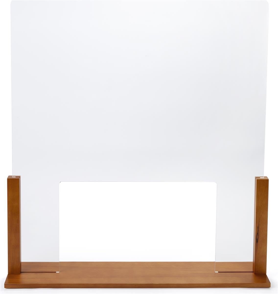 33" W x 36" H Wood and Acrylic Sneeze Guard