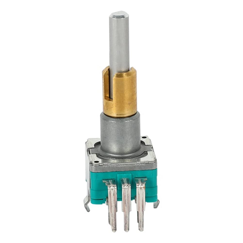 REHOC 5PCS EC11EBB24C03 Dual Axis Encoder with Switch 30 Positioning Number 15 Handle 25mm