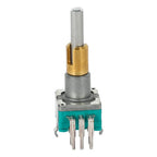 REHOC 5PCS EC11EBB24C03 Dual Axis Encoder with Switch 30 Positioning Number 15 Handle 25mm