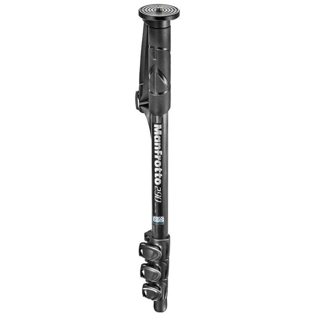 Manfrotto 290 Carbon Fiber 4-Section Monopod (MM290C4US) | Carbon fiber leg structure with 22lb load capacity and 4
