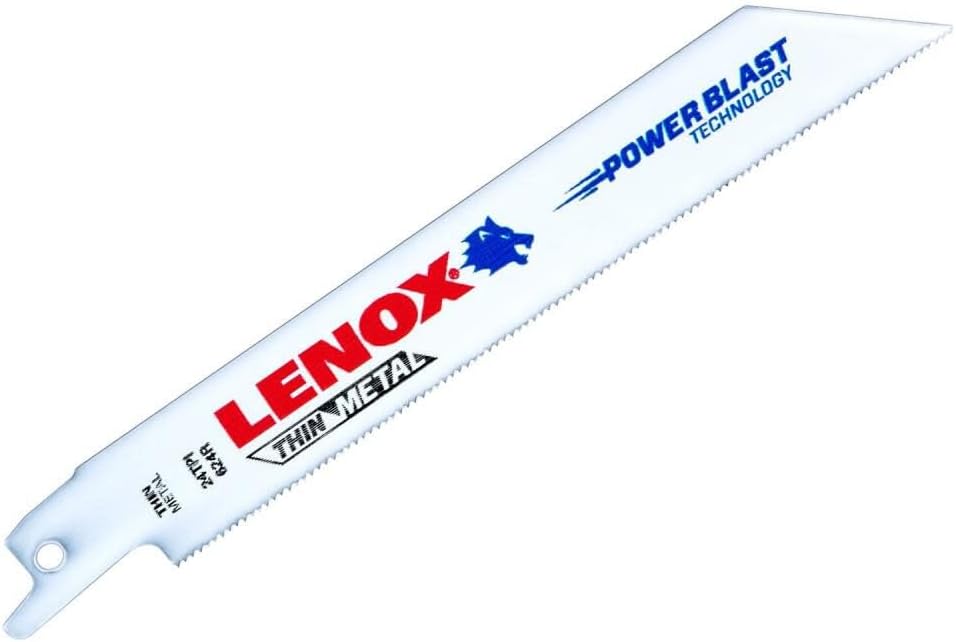 LENOX Tools Bi-Metal Reciprocating Saw Blade, General Purpose, 6-inch, 24 TPI, 25-Pack (20496B624R)