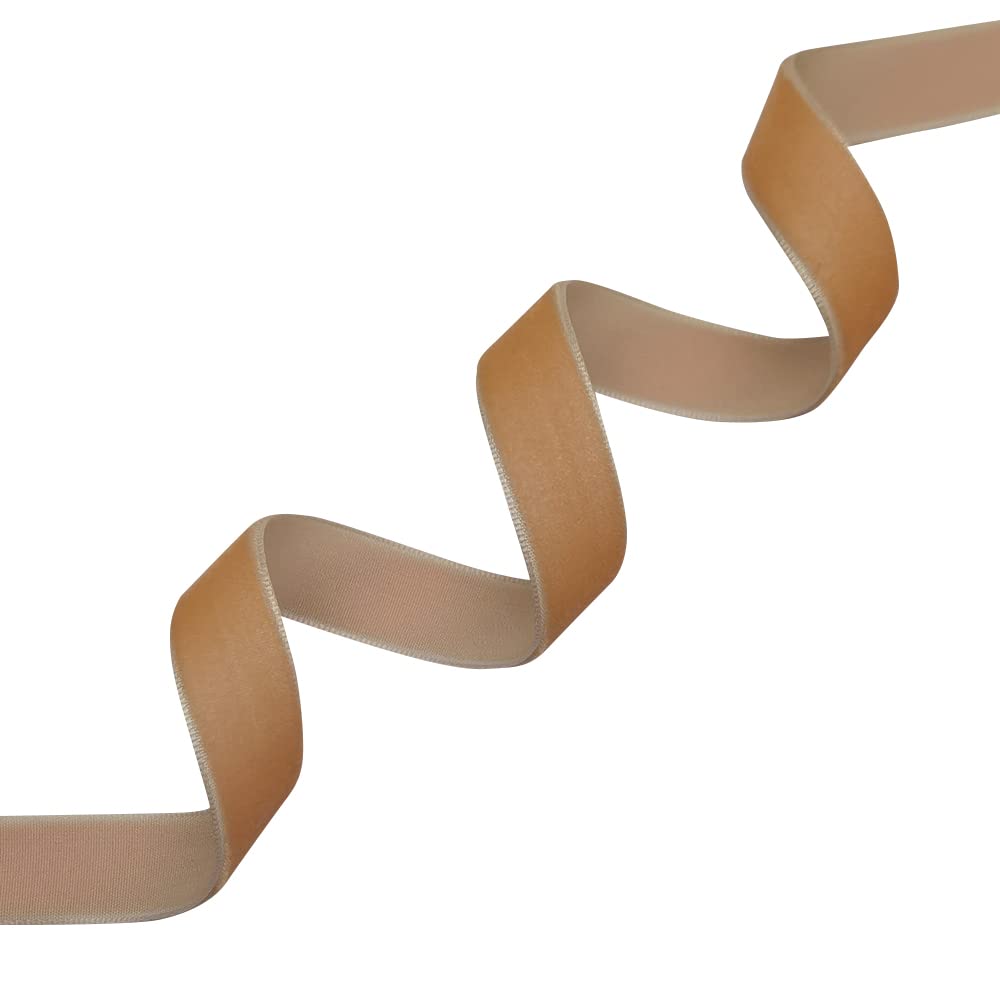 Brown 10 Yards 1/4" Velvet Ribbon Lots Bulk (Brown, 1/4"(6mm))