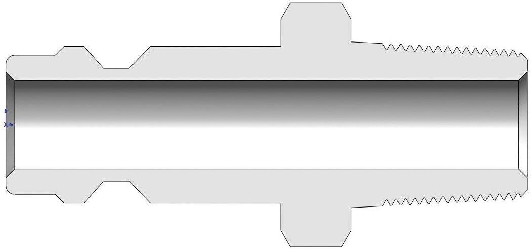 Dixon 1/8" Rectus 21 Nipple, 1/8" MBSPP Brass (BR1GM1-B-E-7)