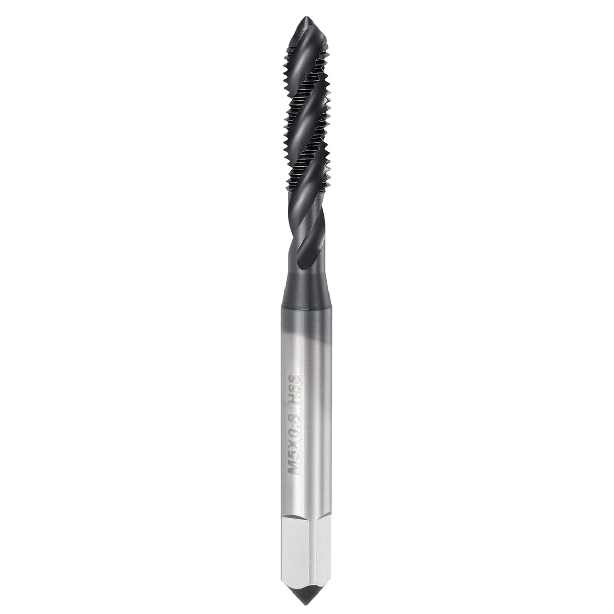 Spiral Flute Tap M5 x 0.8 HSS M2 Titanium Carbon Nitride Coating