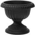 Grecian Urn Planter, Black, 12-Inch