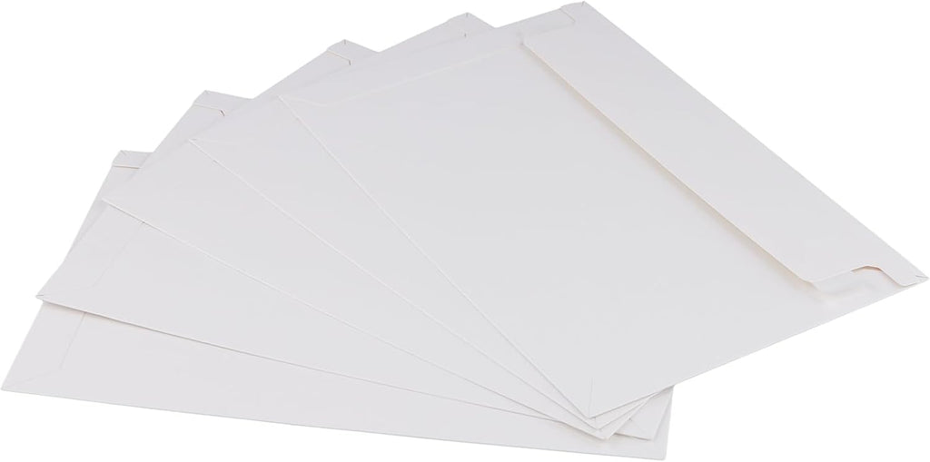 200 Pack 9.8x 6.5 Inch Rigid Mailers, 250 gsm Self Seal White Cardboard Envelopes, Stay Flat Envelopes for Files