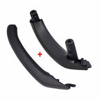 Black Inner Door Handle Leather Left Door Pull Handle Trim Kits Replacement