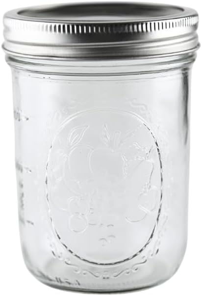 16oz Wide Mouth Jars with Lids & Bands 12 Pack Jars, Large Glass Mason Jar for Food Storage with airtight Lid, 0.125
