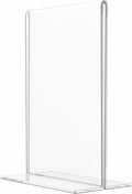 Acrylic Sign Holder for 3.5" x 5" Signs Elegant Double Sided Table Number Display Clear Acrylic Place Card Stand for