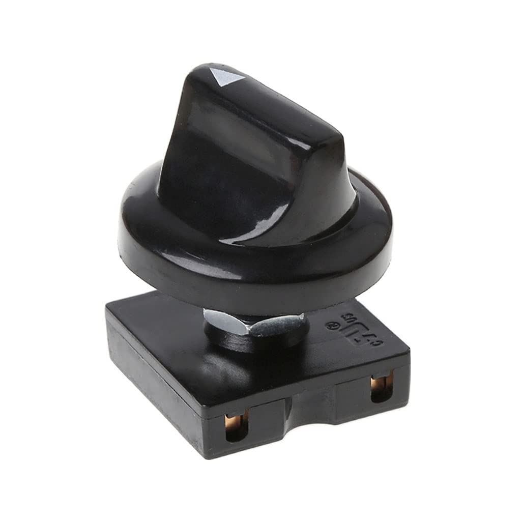 Black 13A-125V/10A-250V Rotary Switch 4-Position 3-Speed Universal Speed Selector Heater Rotary Switch with Knob，Industrial Switches