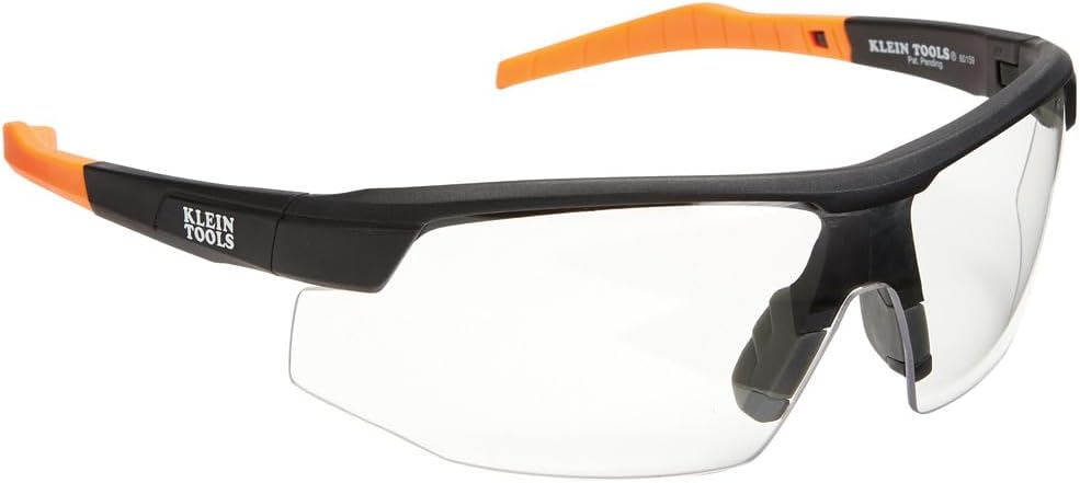 60159 Safety Glasses, PPE Protective Eyewear with Semi Frame, Scratch Resistant and Anti-Fog, Clear Lens